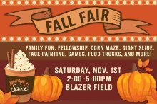 SAVE the DATE: Nov. 1st - Fall Fair SAVE the DATE: Nov. 1st - Fall Fair