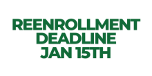 Jan. 15 - Reenrollment Deadline for Returning Families