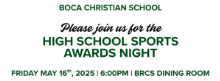 5/16 - High School Sports Awards Night 5/16 - High School Sports Awards Night
